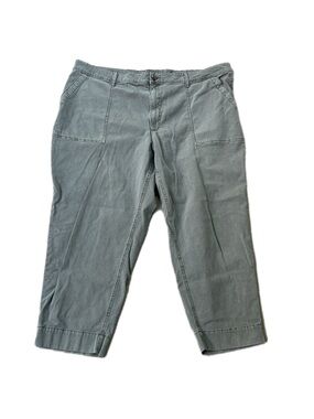 Old Navy | Women's Cropped Cotton Chino Pants Norfolk Pine #792004-02 Size 22